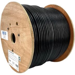 Tripp Lite Cat6/Cat6e Bulk Ethernet Cable, Solid 23 AWG, 600 MHz, 1Gbps, 1000 ft., Black (N228-01K-BK)