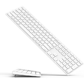 Wireless Bluetooth Keyboard with Numeric Keypad for Apple Mac OS, Rechargeable, Works with iMac, Mac mini/Pro, MacBook Air/Pro, iPad
