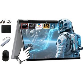 HP Omnibook X Flip 2 in 1 Copilot + Laptop ، 16 "2K شاشة تعمل باللمس ، AMD Ryzen AI 5 340 (50 NPU TOPS) ، 16GB LPDDR5X RAM 1TB SSD ، Backlit KB ، حتى 21 ساعة Batterylife ، Window1 + BWE Association