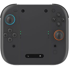 Magnetic Charging Grip for Switch 2 JoyCon-Play While Charging with USB-C Cable, Overload Protection & LED Indicators,Ergonomic Design,Compatible with Nintendo Switch 2 Joycon(Black)