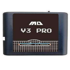 1200 في 1 MD V3 Pro Game Cartridge for Sega Genesis Mega Drive Console (الولايات المتحدة الأمريكية/اليابان/أوروبا) - متوافقة مع EverDrive (أسود)