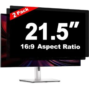 Anti-Spy Screen for Monitors – 30° Side-View Privacy + Anti-Glare | Snap-On/Adhesive Install | Fits Dell, HP, Samsung LG & More (22'' Privacy Screen (16:10), [2 Pack])