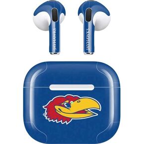Skinit Decal Audio Skin Compatible with Apple AirPods (3rd Gen, 2021) - Officially Licensed Kansas Jayhawks Digi Design