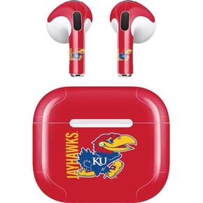 Skinit Decal Audio Skin Compatible with Apple AirPods (3rd Gen, 2021) - Officially Licensed Jayhawks KU Design