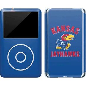 Skinit Decal MP3 Player Skin Compatible with iPod Classic (6th Gen) 80GB - Officially Licensed College Kansas Jayhawks Mascot Design