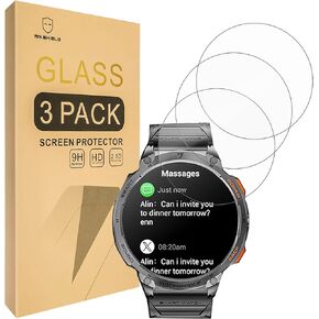 Mr.Shield Screen Protector compatible with Mingwear K68 1.85" [Tempered Glass] [3-PACK] [Japan Glass with 9H Hardness]