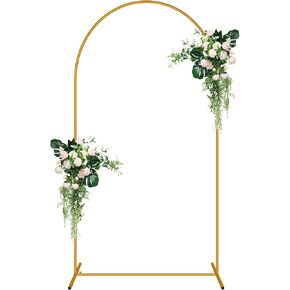 7.2 FT Gold Arch Backdrop Stand, Metal Arch Stand for Party Decoration, Easy Assembly Back Drop Stand for Party, Weddings, Birthday, Baby Showers, Graduation