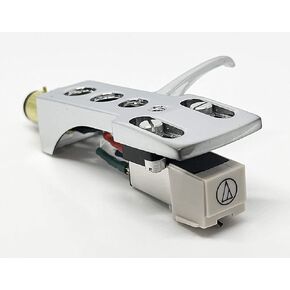 Cartridge, conical Stylus, Needle with mounting Bolts and Chrome Headshell for Stanton T120, T60, T80, T90, T62, T92, ST150, T92 USB, ST100, STR8100, STR880, STR890