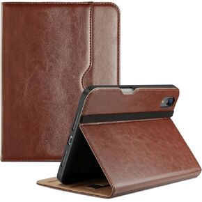 Procase for iPad Mini 7th (A17 Pro) 2024/iPad Mini 6th Generation 2021 8.3 Inch Case ؛ Premium Pu Leather Folio Business Stand Cover مع حزام يدوي ؛ حامل القلم الرصاص الجيب الأمامي -سوط
