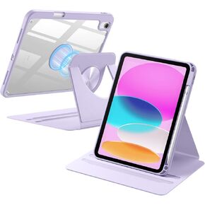 Wenlaty for iPad (A16) Case 11th Generation 11 inch 2025 ، لحالة الجيل العاشر iPad 10.9 بوصة 2022 مع حامل قلم رصاص ، وغطاء واقعي 360 درجة ، وظهر مغناطيسي قابل للفصل ، والبطيخ الوردي