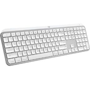 Logitech MX Keys S for Mac, Wireless Keyboard, Fluid, Precise Laptop-Like Typing, Backlit, Bluetooth USB C Rechargeable for MacBook Pro, MacBook Air, iMac, iPad - Pale Grey (Renewed)