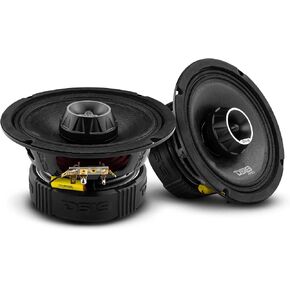 DS18 PRO-ZT6 6.5" Water Resistant Mid-Range Loudspeaker with Built-in Bullet Tweeter and Grill 450 Watts 4-Ohm - Black Metal Mesh Grill Included - 2 Speakers