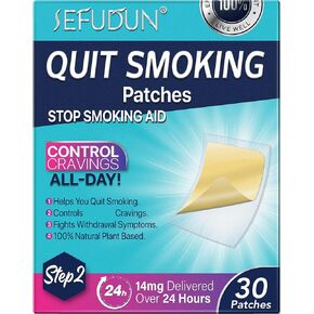 Quit Smoking Patches, Step 1 to Quit Smoking, Nicotine Transdermal System Patch, Smoking Aid to Help Quit Smoking 30 Patches. in Kuwait