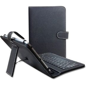 Universal Keyboard Pu Leather Case Cover for 9 inch-10.1 inch 9" 10.1" 10.8“ Tablet PC with USB C Plug QWERTY External Keyboard for Samsung Galaxy/Lenovo tab Android Tablet