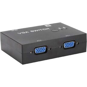 Bewinner VGA Switcher, 2-In-1-Out 2 PC to 1 Monitor VGA Switch Box Support VGA/XVGA/SVGA/UXGA/Multi-sync Display, Splitter VGA Adapter Resolution up to 1920x1440 for Computer PC Laptop Desktop