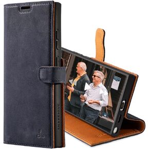 Snakehive Leather Wallet for Samsung Galaxy S25 Ultra - Real Leather Wallet Phone Case - Genuine Leather with Viewing Stand and 3 Card Holder - Flip Folio Cover with Card Slot (Brown)