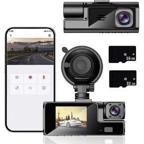 1080P Full HD Car Dash Camera with Night Vision - 2.0 Inch LCD Screen, Loop Recording, G-Sensor, 170° Wide Angle Emergency Lock, Loop Recording