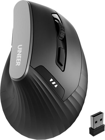 Uineer Ergonomic Vertical Mouse, 2.4G Wireless Mouse, Rechargeable, 4-DPI in Kuwait