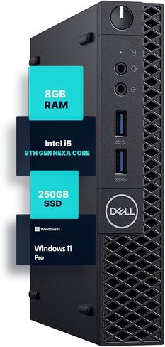 Dell Optiplex 3070 Micro PC | Windows 11 Pro | Intel i5-9500 | 8GB RAM + 250GB SSD | 5G WiFi + BT | Mini Desktop Computer (Renewed) in Kuwait