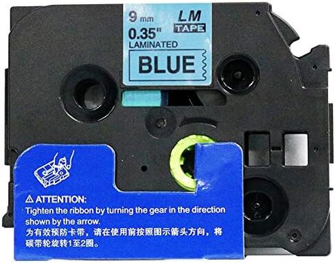1/Pack LM TAPES-LMED21 Premium 3/8 "طباعة سوداء على ملصق خضراء ساطع متوافق مع شريط P-Touch Tze-D21 ويتضمن دليل لون/حجم الشريط. يستبدل TZ-D21 9mm 0.35 مغلفة. in Kuwait