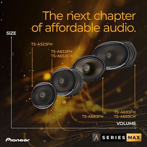 Pioneer A-Series TS-A693FH 6 "X9" 2-Way 460 W MAX Power Coaxial Speakers (تم تجديد معتمد) in Kuwait