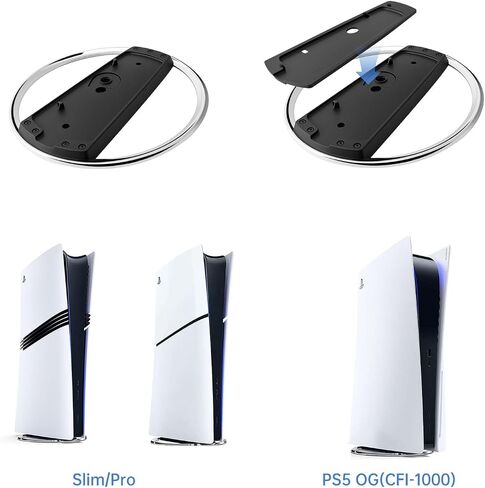 حامل عمودي لوحدات تحكم PS5 Slim & PS5 ، جبل عمودي غير انزلاق لـ PlayStation 5 (Swyvery) in Saudi Arabia