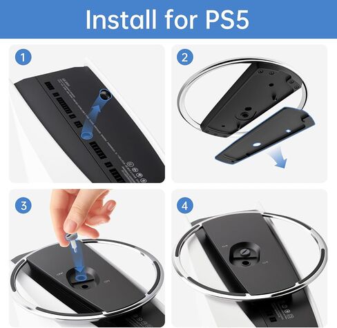 حامل عمودي لوحدات تحكم PS5 Slim & PS5 ، جبل عمودي غير انزلاق لـ PlayStation 5 (Swyvery) in Saudi Arabia