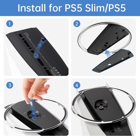 حامل عمودي لوحدات تحكم PS5 Slim & PS5 ، جبل عمودي غير انزلاق لـ PlayStation 5 (Swyvery) in Saudi Arabia