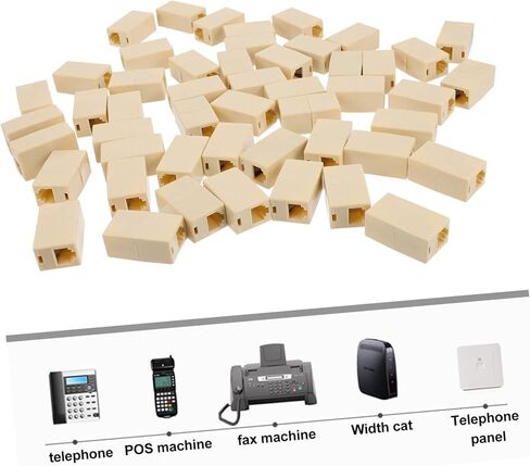 Cabilock 50 PCS امتداد كابل الهاتف محول Coupter Coupler CONCTOR in Kuwait