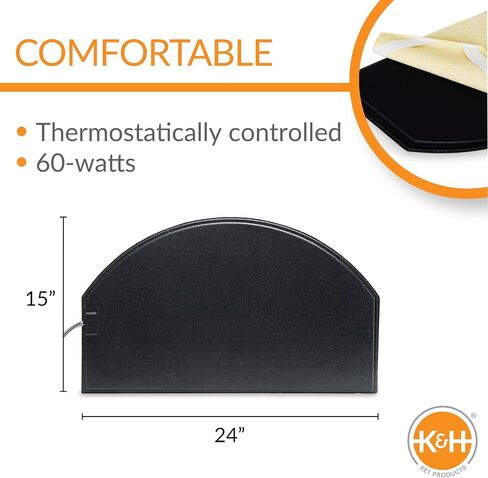 K&H Pet Products Lectro-Kennel Igloo-Style Heated Pad Black Large 17.5 X 30 Inches in Saudi Arabia