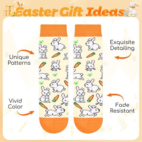 HAPPYPOP Funny Bunny Socks Girls Bunny Socks Boys Easter Socks Rabbit Socks, Bunny Gifts Girls Easter Gifts Teenage Boys 7-10 Years in Saudi Arabia