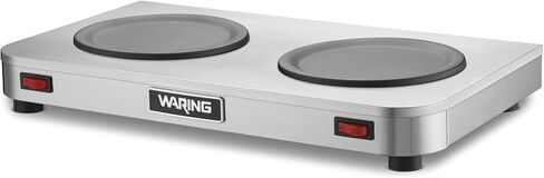 Waring Commercial WCW10 Café Deco Single Coffee Carafe Warmer, 120V, 5-15 Phase Plug, Single Burner Silver in Saudi Arabia