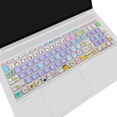 Silicone Keyboard Cover for 15.6" HP ProBook 450/455/650 G8 G9 G10, HP Zbook Power G8 G9,Cute Cat in Kuwait