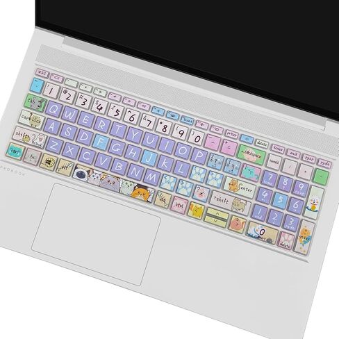 Silicone Keyboard Cover for 15.6" HP ProBook 450/455/650 G8 G9 G10, HP Zbook Power G8 G9,Cute Cat in Kuwait