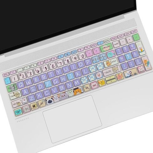 Silicone Keyboard Cover for 15.6" HP ProBook 450/455/650 G8 G9 G10, HP Zbook Power G8 G9,Cute Cat in Kuwait