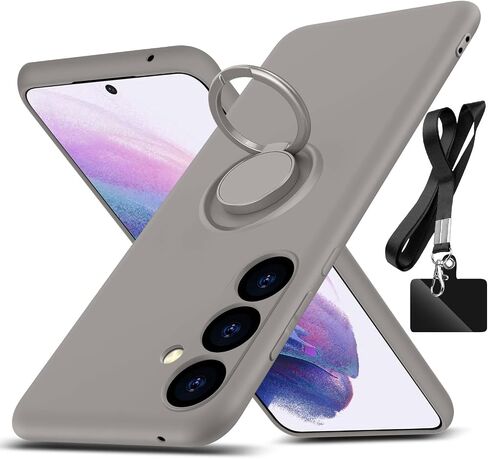 for Galaxy A54 5G Case, with 360°Rotatable Ring Holder Kickstand & Strap Lanyard Premium Liquid Silicone Slim Shockproof Protective Case for Galaxy A54 5G, Deep Purple 2.170 in Kuwait