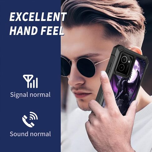 for Hmd Vibe Case with Tempered Glass Screen Protector,Dual Layer TPU Soft Silicone Shockproof Protective Cover for Nokia HMD Vibe N159V TA-1590,Purple Dragon in Saudi Arabia