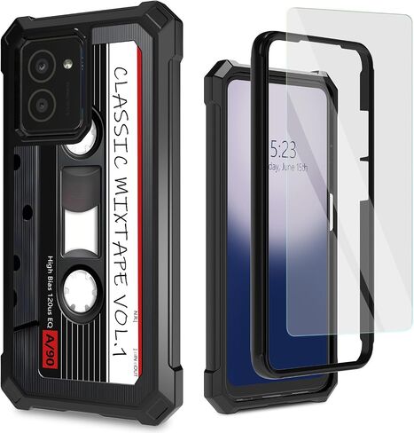 for Hmd Vibe Case with Tempered Glass Screen Protector,Dual Layer TPU Soft Silicone Shockproof Protective Cover for Nokia HMD Vibe N159V TA-1590,Purple Dragon in Saudi Arabia