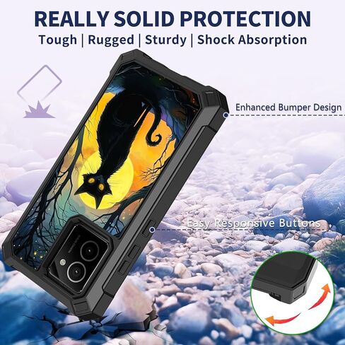 بالنسبة لحالة HMD Vibe مع واقي شاشة زجاجي مقسى ، طبقة مزدوجة TPU Soft Silicone Silrackproof Prochoved Cover for Nokia HMD Vibe N159V TA-1590 ، Purple Dragon in Kuwait