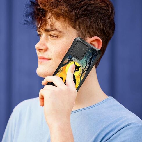 بالنسبة لحالة HMD Vibe مع واقي شاشة زجاجي مقسى ، طبقة مزدوجة TPU Soft Silicone Silrackproof Prochoved Cover for Nokia HMD Vibe N159V TA-1590 ، Purple Dragon in Kuwait