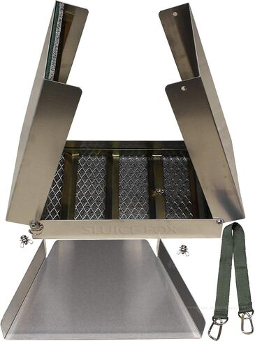 Complete Gold Mining Kit; Folding 50 inch Gold Sluice Box; Gold Prospecting Equipment; Rock Pick Hammer; Gold Classifiers; Pay Dirt Scoop; Crevice Tools and More in Saudi Arabia