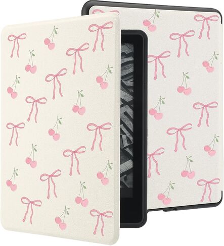 Blue Seashell Case for Kindle Paperwhite 12th Generation 7 Inch & Kindle Colorsoft Signature Edition 2024 Release with Hand Strap Textured Leather Folio Cover with Auto Sleep/Wake in Saudi Arabia