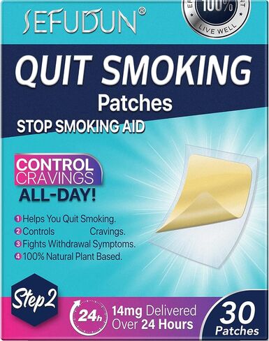 Quit Smoking Patches, Step 1 to Quit Smoking, Nicotine Transdermal System Patch, Smoking Aid to Help Quit Smoking 30 Patches. in Kuwait