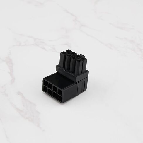Emagtech 2pcs 8pin Power Adapter 90 درجة GPU VGA PCIE موصل لأجهزة الكمبيوتر المكتبية رسومات بطاقة الكوع الأيمن محول أسود (زاوية أعلى) in Kuwait