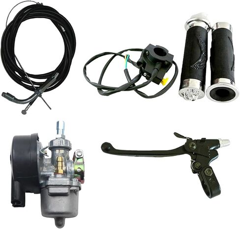 مكربن ​​محرك الدراجة لثنائي الأشواط 49cc 66cc 80cc مجموعة محرك الدراجة الآلية مع وحدة الملف وقابس الإشعال in Saudi Arabia