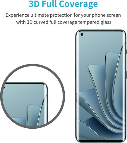 Screen Protector for Oneplus 12(Not for 12r,12 Pro), 3 Pack Tempered Glass Film with 2 Pack Lens Protector, 3D Curved Full Coverage,Scratch-Resistant, 9H Hardness in Saudi Arabia