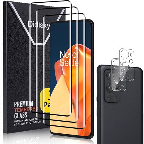واقي الشاشة لـ OnePlus 12 (ليس لـ 12r ، 12 Pro) ، 3 حزمة من الأفلام الزجاجية المقسّمة مع واقي عدسة 2 حزمة ، تغطية كاملة 3D منحنية ، مقاومة للخدش ، 9H صلابة 9H in Kuwait