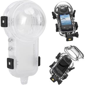 EBTOOLS 60m/197ft Invisible Dive Case for X5, Underwater Diving Housing Cover Protective, Sealed Shell Photography Housings, with Bracket Prevent Fog Sheet