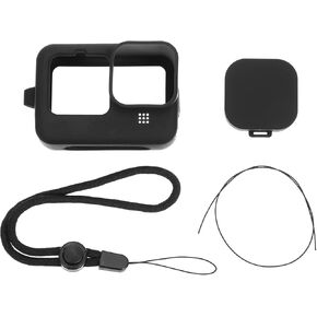 1set Silicone Protective Cover Case for Soft Comfortable Lanyard for Easy Carrying Action Camera Accessory for Outdoor Enthusiasts