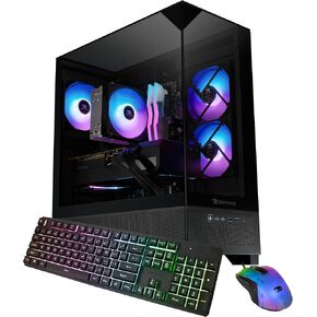 iBUYPOWER Element SE Gaming PC Desktop Computer AMD Ryzen 5 5500 CPU, NVIDIA GeForce RTX 5060 8GB GPU, 16GB DDR4 3200MHz RAM, 1TB NVMe SSD, Windows 11 Home, Gamer Keyboard and Mouse - ESA5N5601